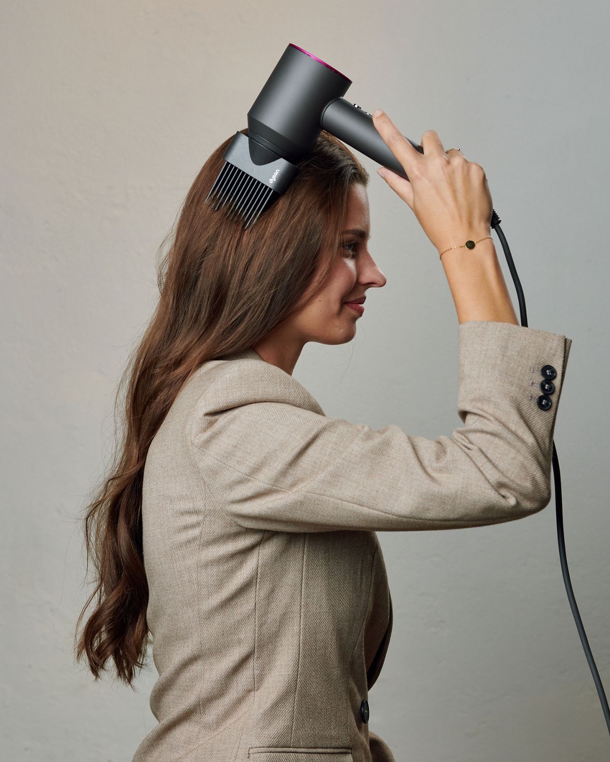 Jen Atkin and a Dyson Engineer